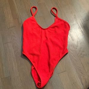 Good American swimsuit size 3/4 coral red